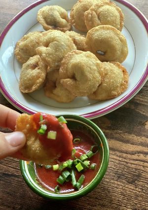 ウズベキスタン♡赤インゲン豆の揚げ餃子-レシピのメイン写真