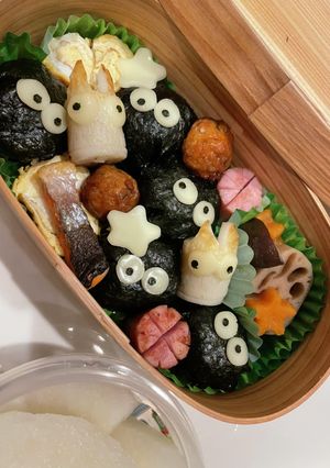 まっくろくろすけ弁当-レシピのメイン写真