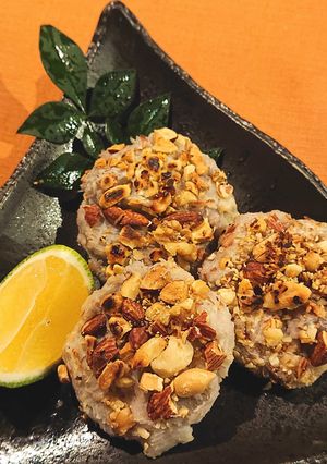 【野菜ソムリエ】えびいもナッツおやき-レシピのメイン写真