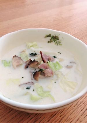 レンジで手軽に♪キャベツのミルクスープ-レシピのメイン写真