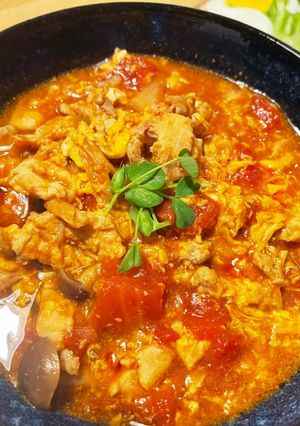 トマト缶と糸蒟蒻deヘルシー旨辛麺☆-レシピのメイン写真
