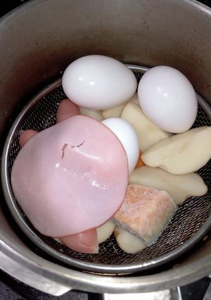 圧力鍋と百均ザル2個で蒸し器-レシピのメイン写真