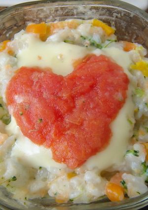 鮭と野菜のリゾット(バレンタイン)-レシピのメイン写真