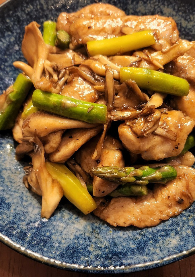 豚肉と舞茸の黒酢炒め-レシピのメイン写真
