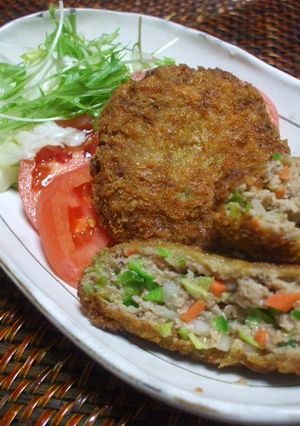 野菜たっぷりINミンチカツ-レシピのメイン写真