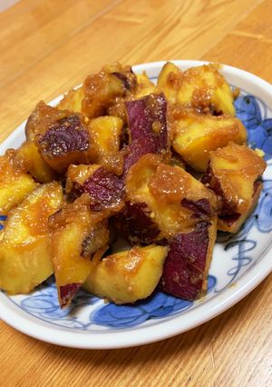 ほっこり甘うま☆さつまいもの甘辛味噌煮-レシピのメイン写真