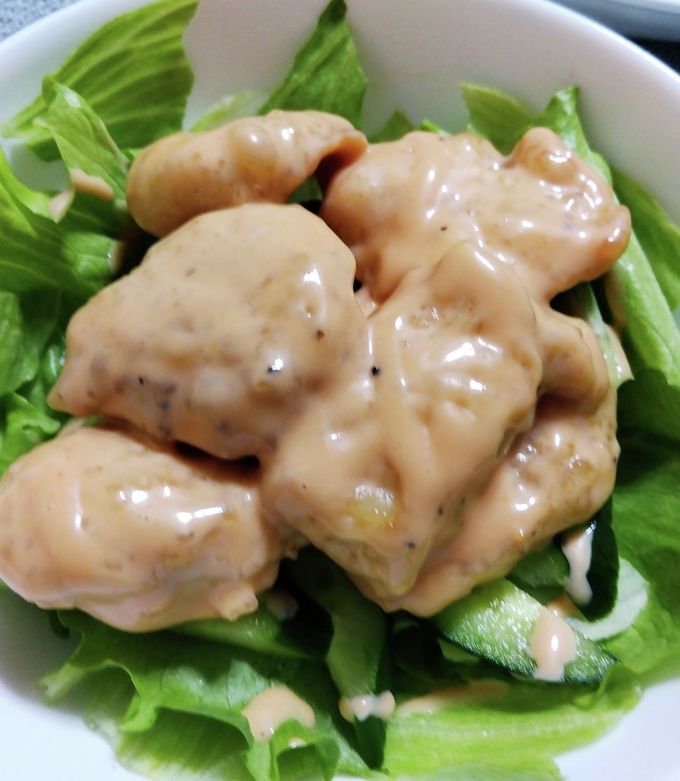 鶏むね肉☆鶏マヨ☆サラダ-レシピのメイン写真