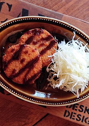 バッター液で衣サクサク★厚切りハムカツ-レシピのメイン写真
