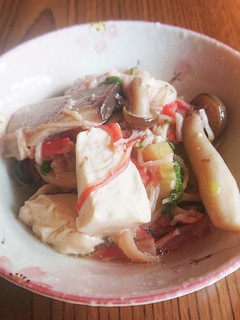 キノコとカニカマの中華風豆腐-レシピのメイン写真