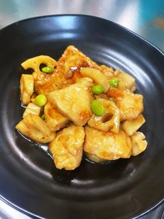 鶏胸肉と蓮根の甘酢炒め-レシピのメイン写真
