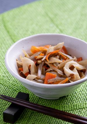 きんぴらごぼう【入院食㉕昼/温副菜】-レシピのメイン写真