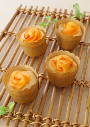 GF 薔薇の花りんごの米粉蒸しパン-レシピのメイン写真