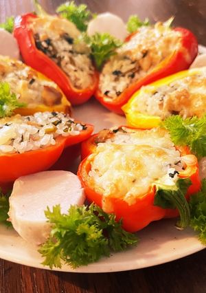 パプリカの炒飯焼き、おもてなし料理！-レシピのメイン写真