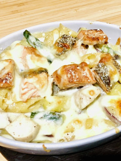 秋グラタン 鮭•さつまいも•キノコ-レシピのメイン写真