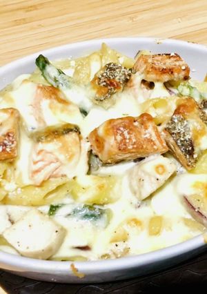 秋グラタン　鮭•さつまいも•キノコ-レシピのメイン写真