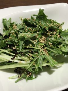 5分で水菜の【塩こんぶマヨサラダ】-レシピのメイン写真