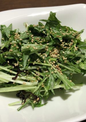 5分で水菜の【塩こんぶマヨサラダ】-レシピのメイン写真