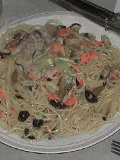 きのことサーモンのクリームパスタ-レシピのメイン写真