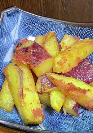 サツマイモの梅肉バター焼き-レシピのメイン写真