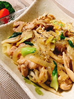 余り野菜と鶏もも肉のオイスターソース丼-レシピのメイン写真
