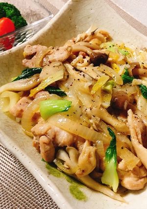 余り野菜と鶏もも肉のオイスターソース丼-レシピのメイン写真