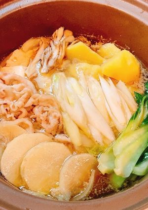 麺つゆ&ごま油のにんにくガツンと豚バラ鍋-レシピのメイン写真