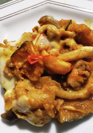 カボチャと豚肉のチーズ炒め-レシピのメイン写真