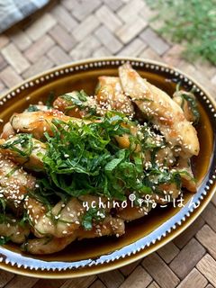 大葉たっぷり♪♪鶏むね肉の梅しそ炒め-レシピのメイン写真