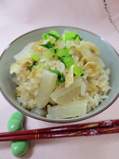 大根とあげの炊き込みご飯♬-レシピのメイン写真