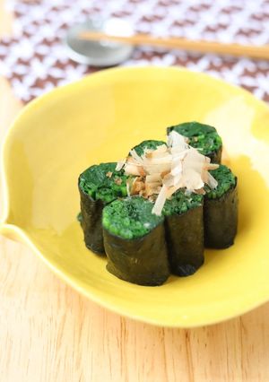 ほうれん草の海苔巻き(おひたしアレンジ)-レシピのメイン写真