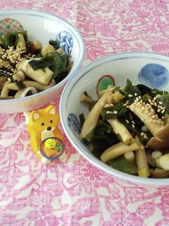 ☆ワカメとキノコの炒め物☆-レシピのメイン写真