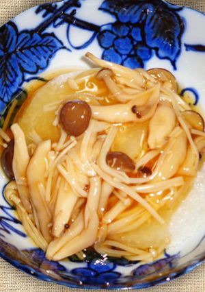 【めんつゆで♪】揚げ大根のキノコ餡かけ-レシピのメイン写真