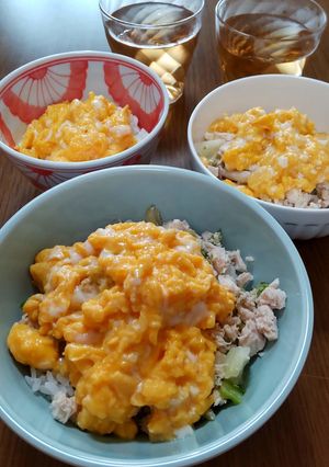 朝たん☆スクランブル親子丼-レシピのメイン写真