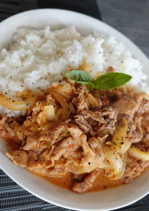 創作韓国料理！ピリ辛ロゼクリームライス-レシピのメイン写真
