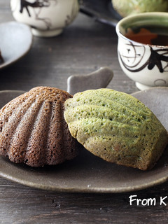 米粉で作る★マドレーヌ〈抹茶•ほうじ茶〉-レシピのメイン写真