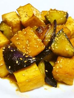 簡単☆なすと厚揚げの味噌炒め-レシピのメイン写真