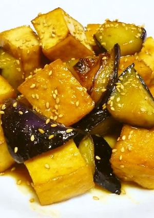 簡単☆なすと厚揚げの味噌炒め-レシピのメイン写真