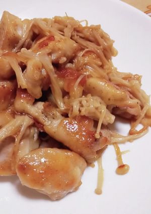 茶色いおかず☆鶏肉とエノキの照り焼き-レシピのメイン写真
