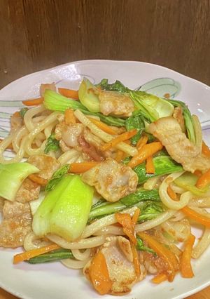 梅干で焼きうどん-レシピのメイン写真