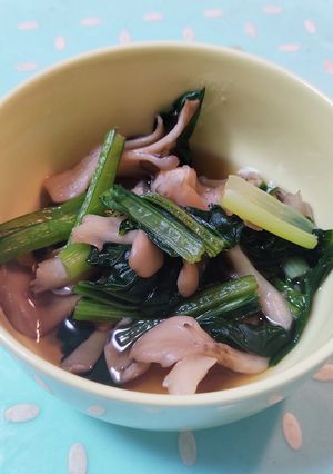 【調味料1つ】小松菜と舞茸のおひたし-レシピのメイン写真