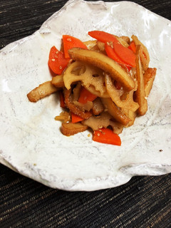 10分で蓮根とひら天の煮物-レシピのメイン写真