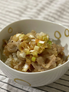 お昼にもちょうどいい豚肉ネギだれ丼-レシピのメイン写真