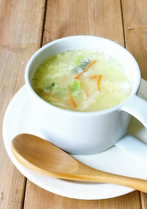 ５分で簡単♪白菜漬けの玉子スープ-レシピのメイン写真
