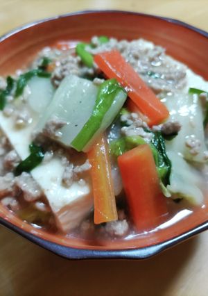 作り置シリーズ②塩麻婆白菜のあんかけ豆腐-レシピのメイン写真