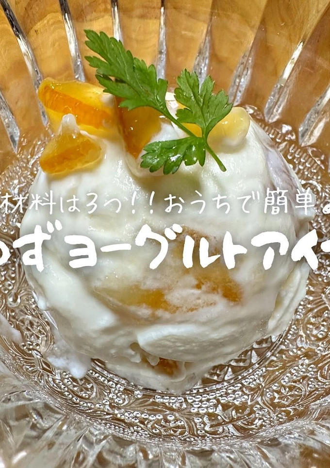 ゆずヨーグルトアイス-レシピのメイン写真