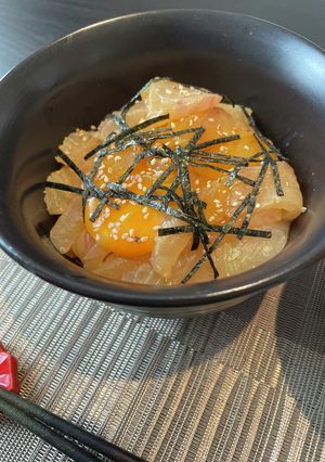 カボス香る彡ヒラメ漬け丼-レシピのメイン写真