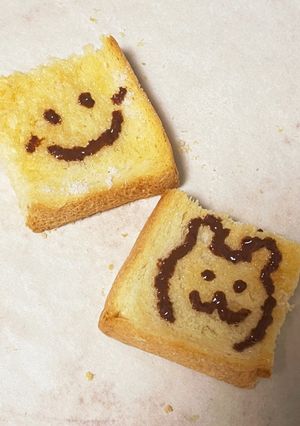 かわいい!お絵かき食パンラスク-レシピのメイン写真