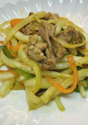 白菜の軸と野菜のシャキシャキソース炒め-レシピのメイン写真
