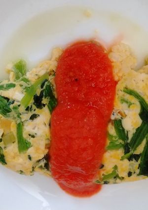 冷凍ほうれん草でオムレツ-レシピのメイン写真
