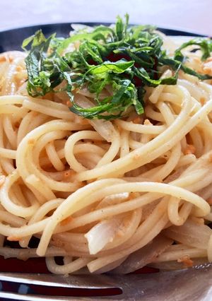 鮭フレークの柚子胡椒パスタ(超簡単)-レシピのメイン写真